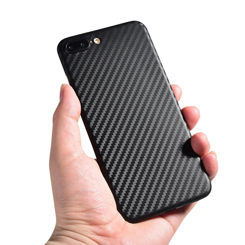 Luxury Simple Slim Carbon Fiber Soft Case For Apple iphone X XR XS Max 10 7 8 6S 6 plus SE 5 5S Silicon Thin Back Cover Coque