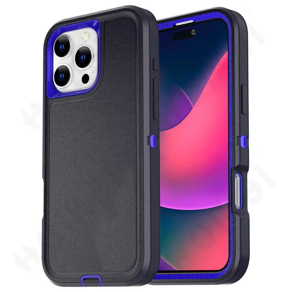 Case For iPhone 16 15 14 13 12 11 Pro Max XS XR 8 7 6 Plus Heavy Duty Shockproof Anti-Scratch Rugged Protective with Full Cover