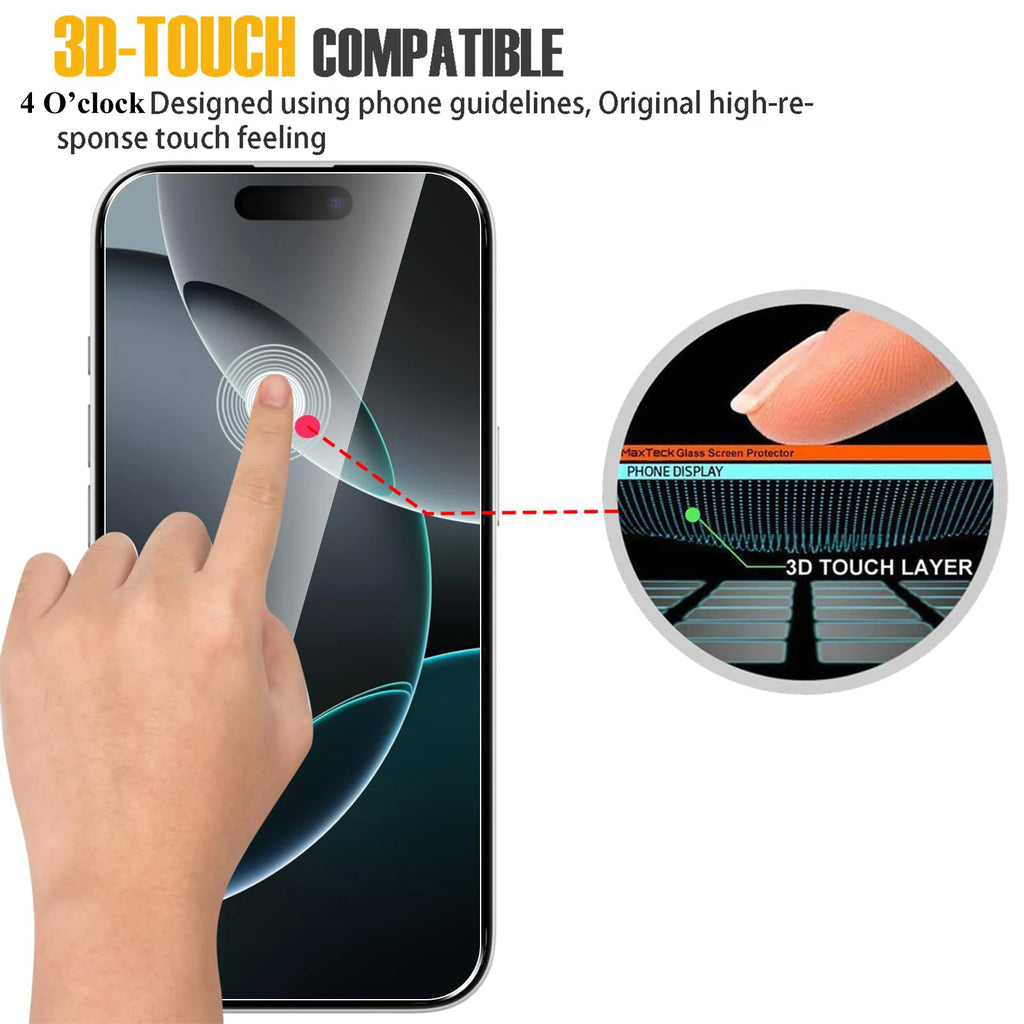 For iPhone 16 Pro Max Screen Protector Tempered Glass Crystal Mica 9H HD Clear Transparent Anti Scratch