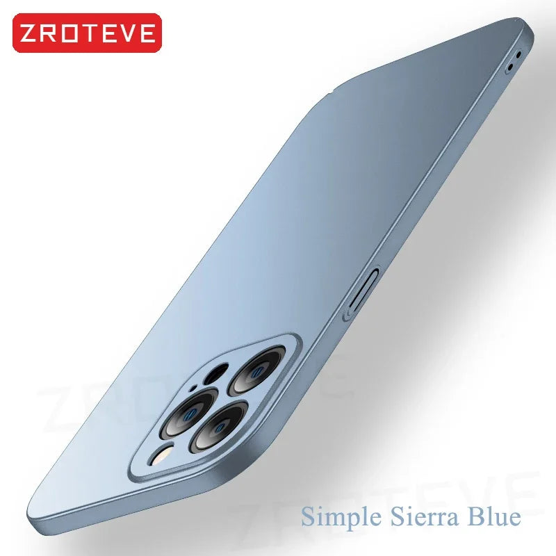 For iPhone16 Pro Max Case  Luxury Slim Matte Hard PC Cover For iPhone 16 15 14 11 12 13 Mini iPhone15 Plus SE Phone Cases