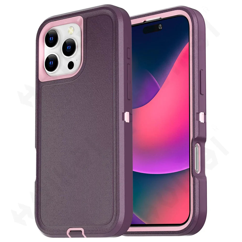 Case For iPhone 16 15 14 13 12 11 Pro Max XS XR 8 7 6 Plus Heavy Duty Shockproof Anti-Scratch Rugged Protective with Full Cover