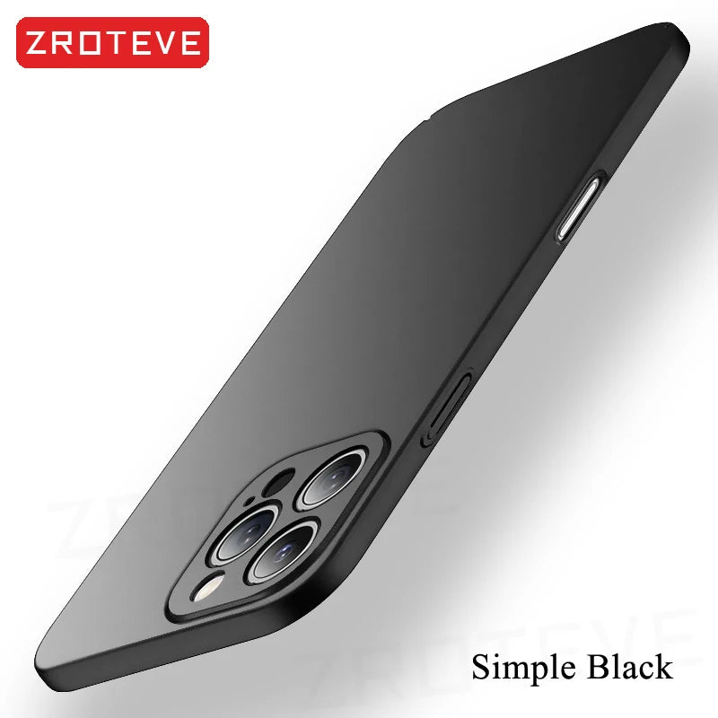 For iPhone 16 16e 15 14 13 12 11 Pro Max  Slim Matte Hard PC Cover For iPhone13 Mini iPhone16 Plus SE2 SE 2022 Phone Case