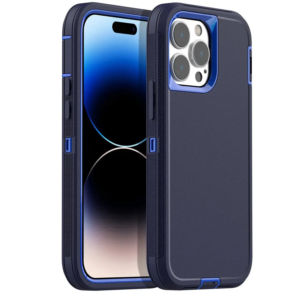 3 in 1 Defend Case For iPhone 16 11 12 13 14 Pro Max 15 Plus 7 8 SE 2022 Xs XR Original Heavy Duty Shockproof Hybrid Cover Cases