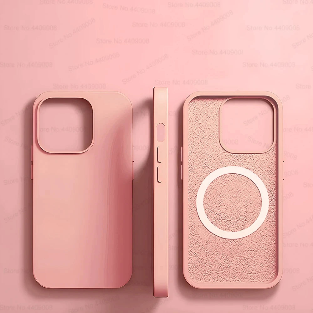For Magsafe Liquid Silicone Magnetic Case For iPhone 16 15 13 12 11 14 Pro Max 16 Plus Wireless Charging Shockproof Accessories