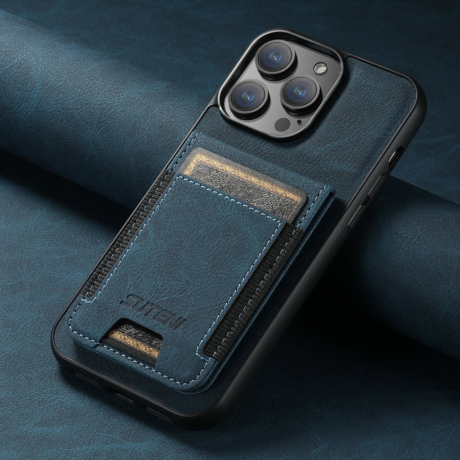 Luxury Leather Magnet Card Holder Phone Case Flip Wallet Kickstand Cover For iPhone 16 15 14 13 12 11 Pro Plus Max