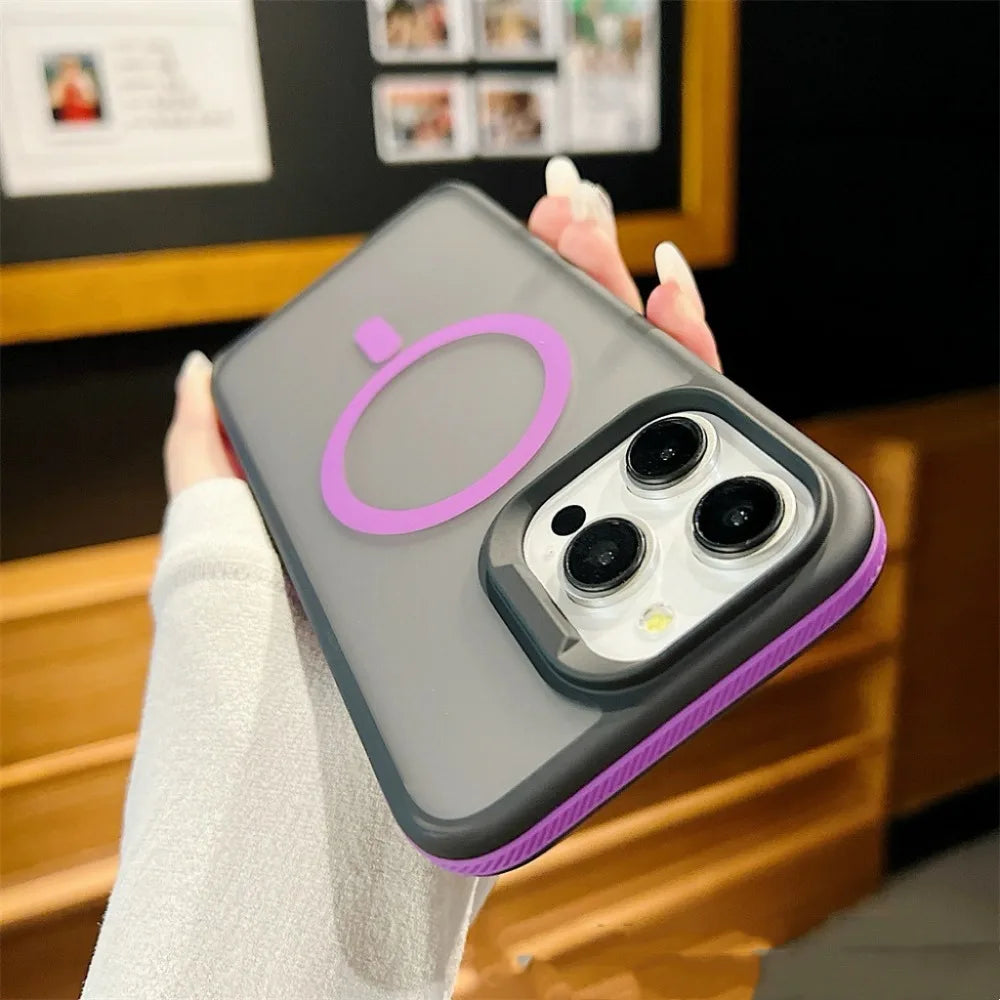 Magnetic Luxury Matte Translucent Armor Shockproof Case For iPhone 16 15 14 13 12 11 Pro Max Plus Magsafe Wireless Charge Cover