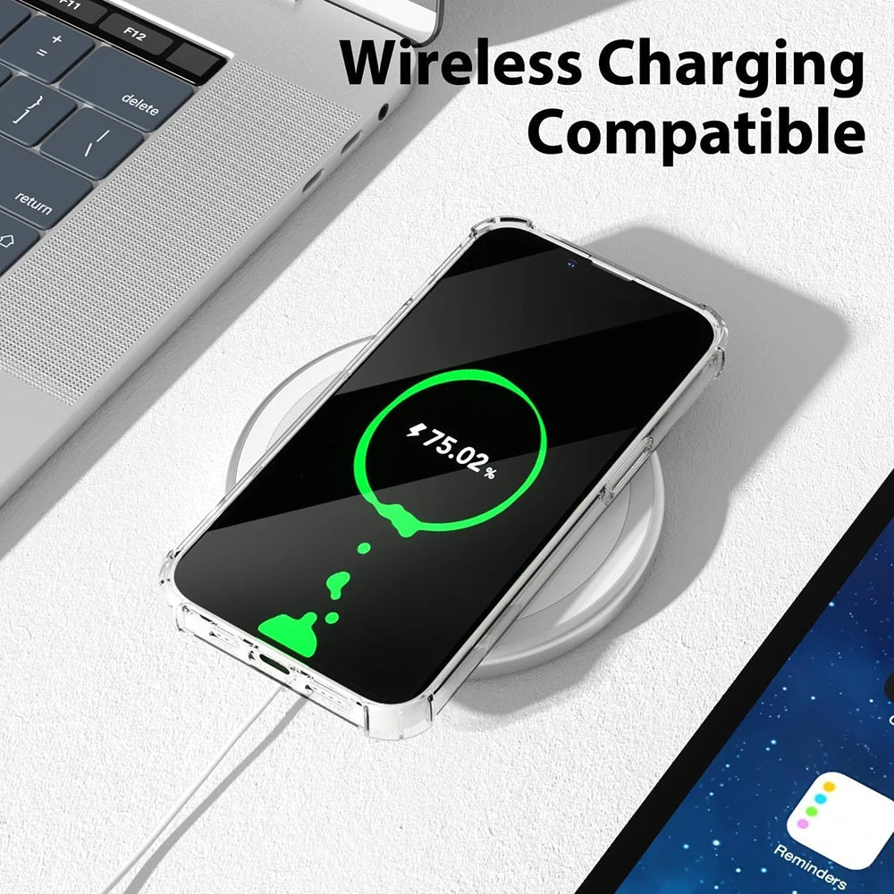 Shockproof Clear Silicone Case For iPhone 16 15 14 13 12 11 Pro Xs Max Mini XR X 7 8 6s Plus 6 SE 2020 2022 2016 5 5S Back Cover