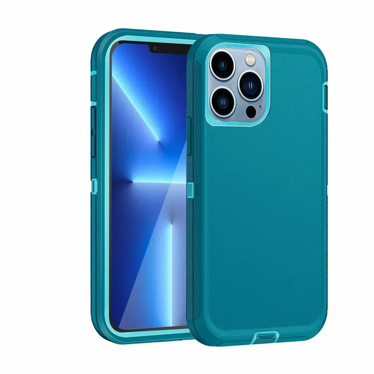 3 in 1 Defend Case For iPhone 16 11 12 13 14 Pro Max 15 Plus 7 8 SE 2022 Xs XR Original Heavy Duty Shockproof Hybrid Cover Cases
