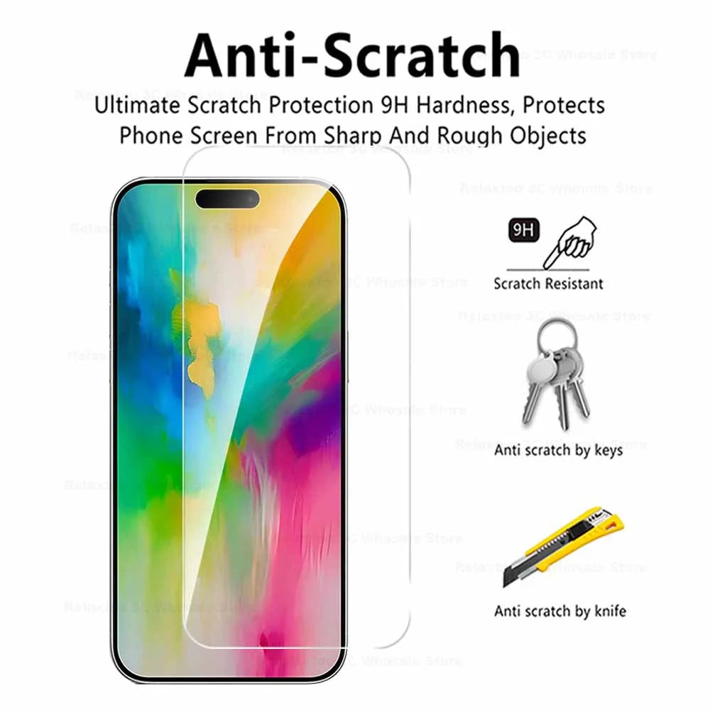 iPhone16Pro Tempered Glass Case For Apple iPhone 16 Pro Max Protective Glass Ifone 16Pro Max 16 Plus 16e Screen Protector Film