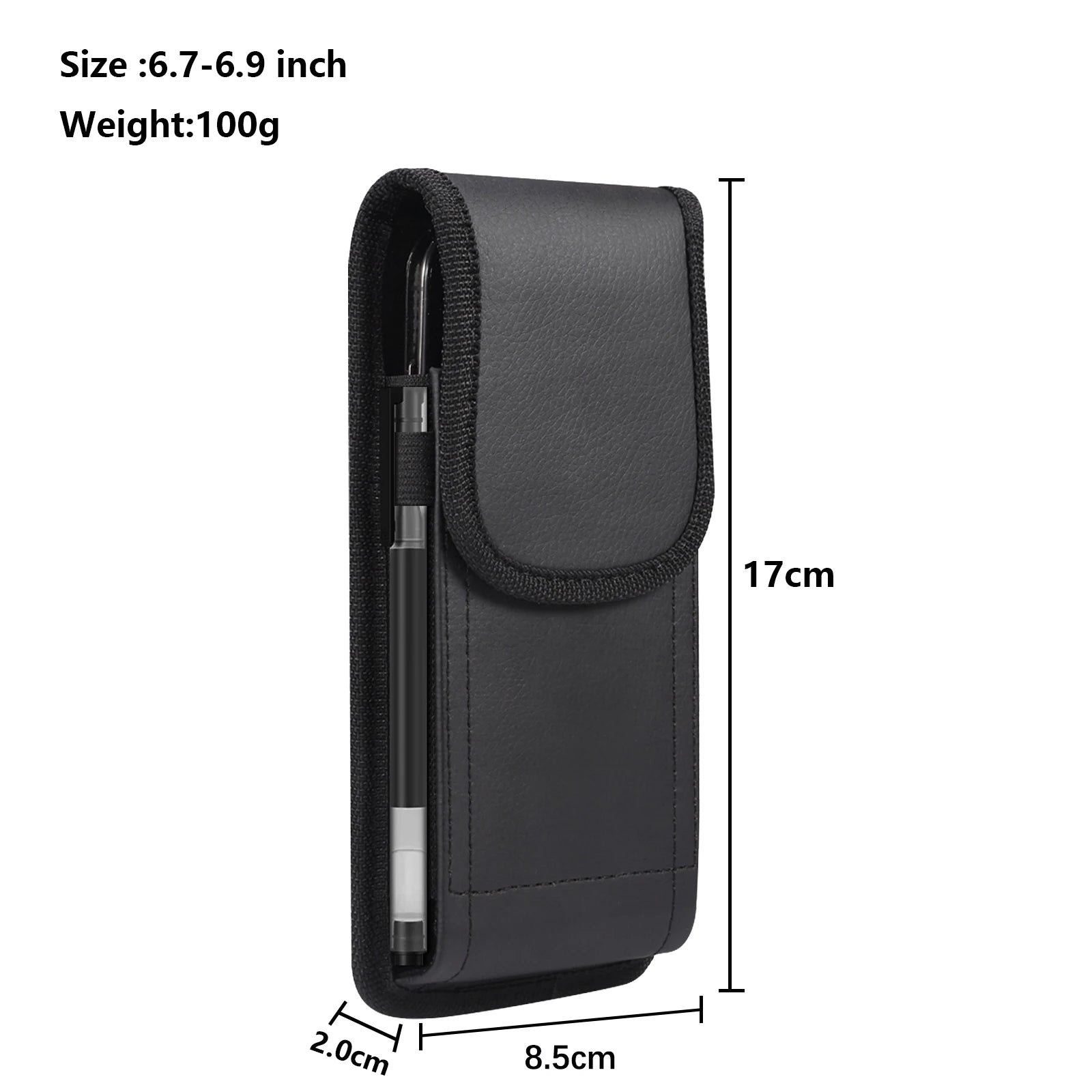PU Leather Phone Case Phone Pouch for iPhone Samsung Huawei Xiaomi Vertical Flip Waist Bags Belt Clip Cover Phone Bag
