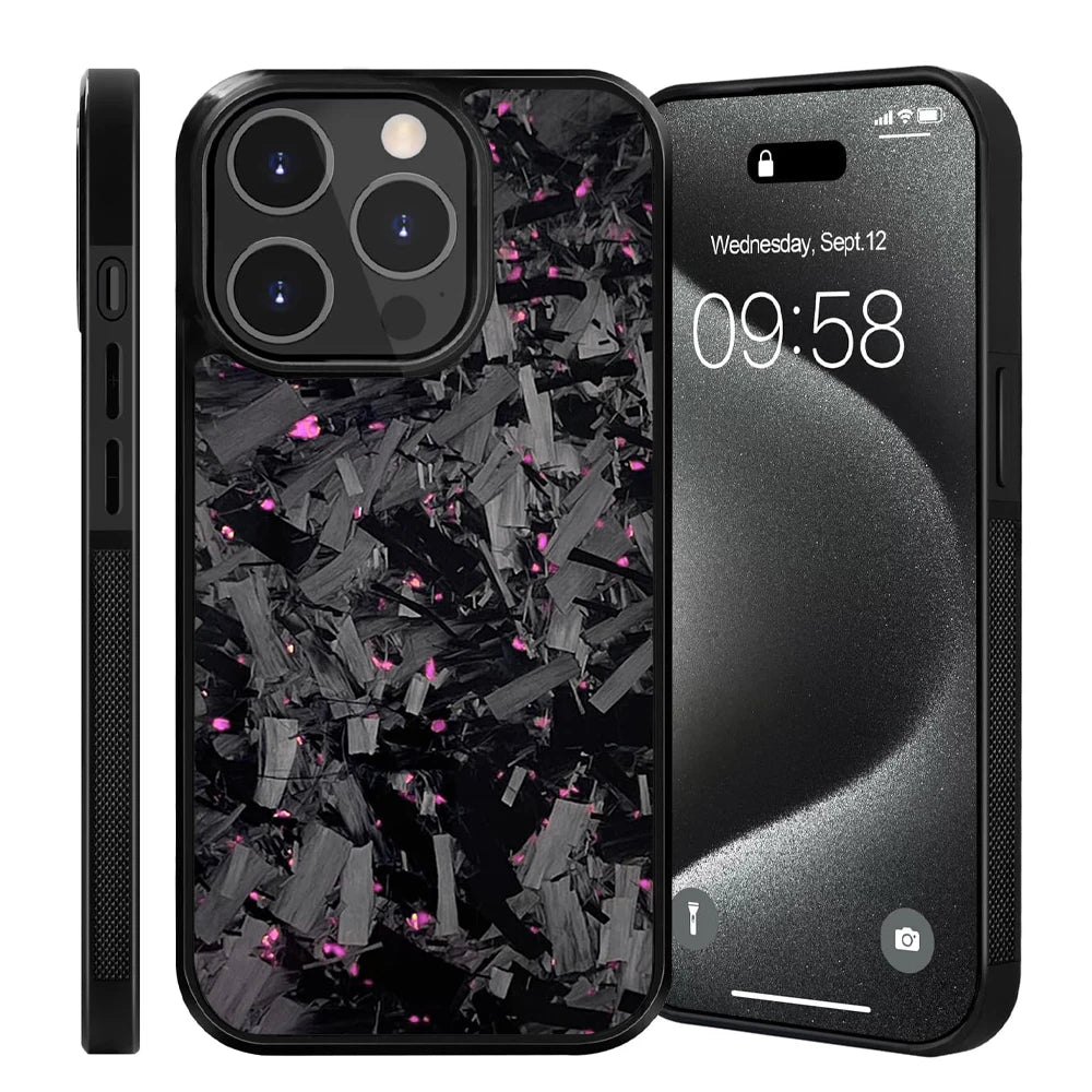 New Magsafe Cases for iPhone 15 Pro Max Real Forged Carbon Fiber for iPhone 16 13 14 12 11 14Plus 13Pro 11Promax Anti-fall Case