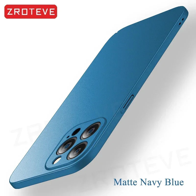 For iPhone 16 15 14 13 12 Pro Max Case  Luxury Slim Matte Hard PC Cover For iPhone16 iPhone14 iPhone15 Plus Phone Cases