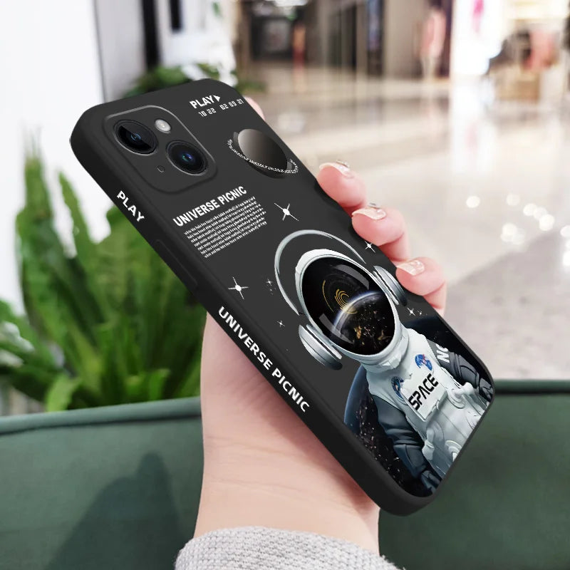 Astronaut Angel Phone Case For iPhone 16 16e 15 14 13 12 11 Pro MaCMZBYTPG16x Mini X XR XS MAX Plus Cover