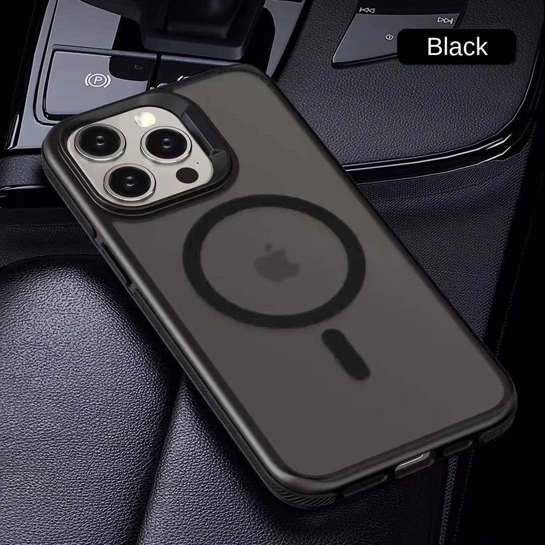 Magnetic Luxury Matte Translucent Armor Shockproof Case For iPhone 16 15 14 13 12 11 Pro Max Plus Magsafe Wireless Charge Cover
