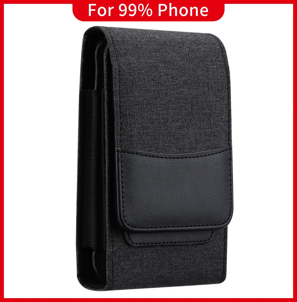 Cell Phone Pouch Nylon Holster Case with Belt Clip Cover Universal Belt Waist Bag for iPhone 13 12 11 Pro Max Samsung Galaxy S22