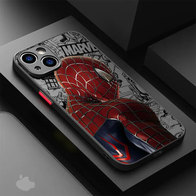 Spider-Man Venom Cover Phone Case for iPhone 11 12 Mini 13 14 16 15 Pro 15 16 Pro Max Matte Hard Shell