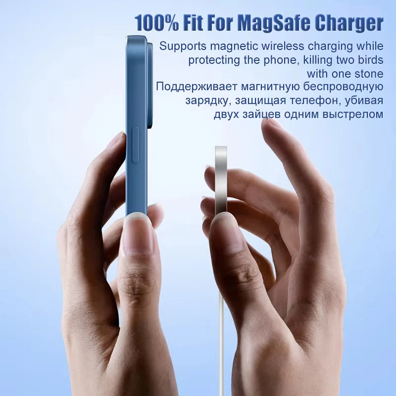For Apple iPhone Case 16 15 Pro Max Liquid Silicone Magnetic For Magsafe Phone Protection 14 13 12 Plus Mini Funda Accessory