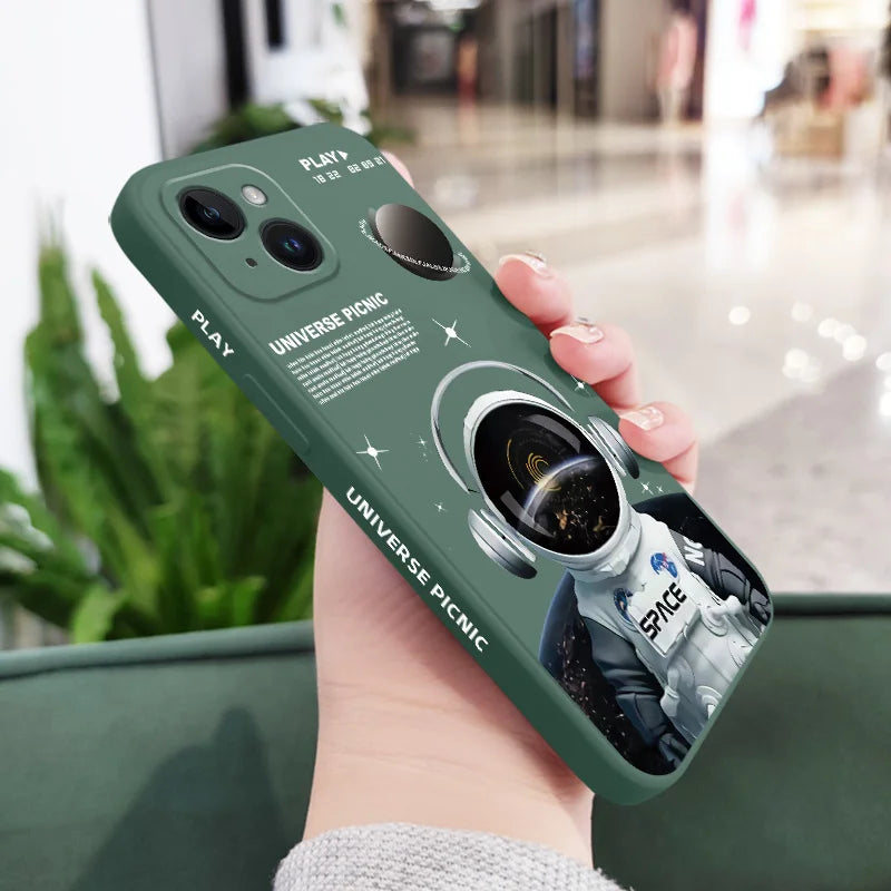 Astronaut Angel Phone Case For iPhone 16 16e 15 14 13 12 11 Pro MaCMZBYTPG16x Mini X XR XS MAX Plus Cover