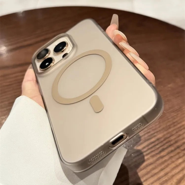 Magnetic Matte Bumper For Magsafe Case For iPhone 16 15 14 Plus 13 12 11 Pro Max Ultra Thin Translucent Shockproof Hard PC Cover