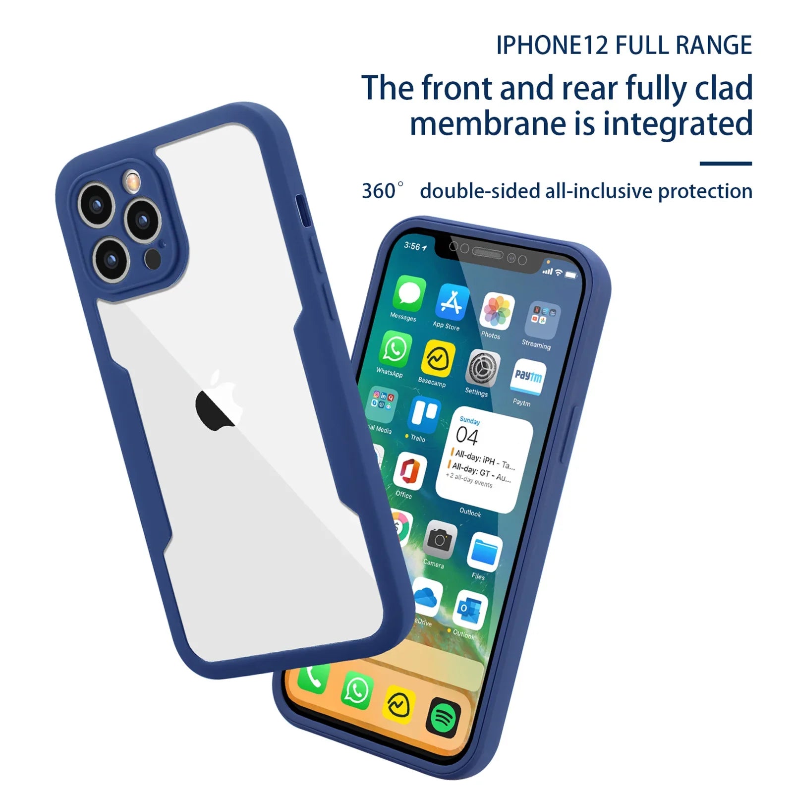 Shockproof 360 Clear Phone Case for iPhone 16 15 13 12 14 11 Pro Max X XS XR 7 8 Plus Cover Camera Lens Screen Full Protection