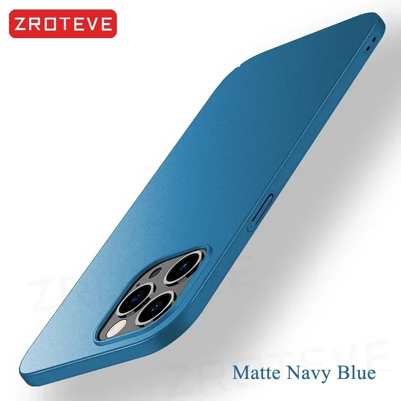 For iPhone 16 15 14 13 12 Pro Max Case  Luxury Slim Matte Hard PC Cover For iPhone16 iPhone14 iPhone15 Plus Phone Cases