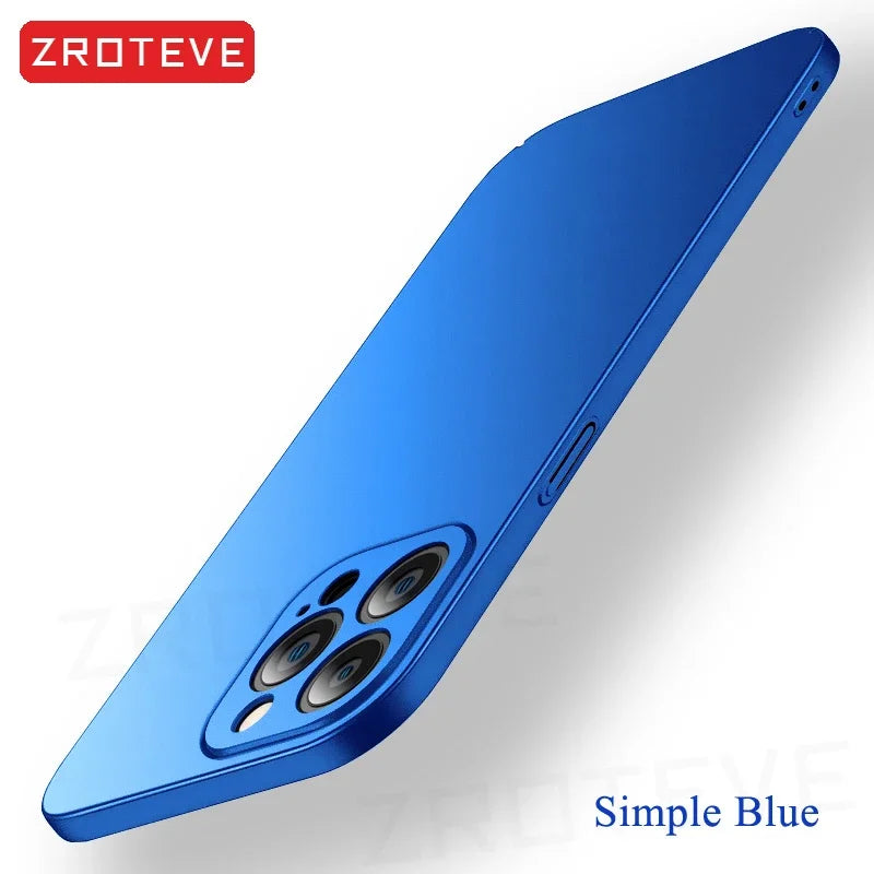 For iPhone16 Pro Max Case  Luxury Slim Matte Hard PC Cover For iPhone 16 15 14 11 12 13 Mini iPhone15 Plus SE Phone Cases