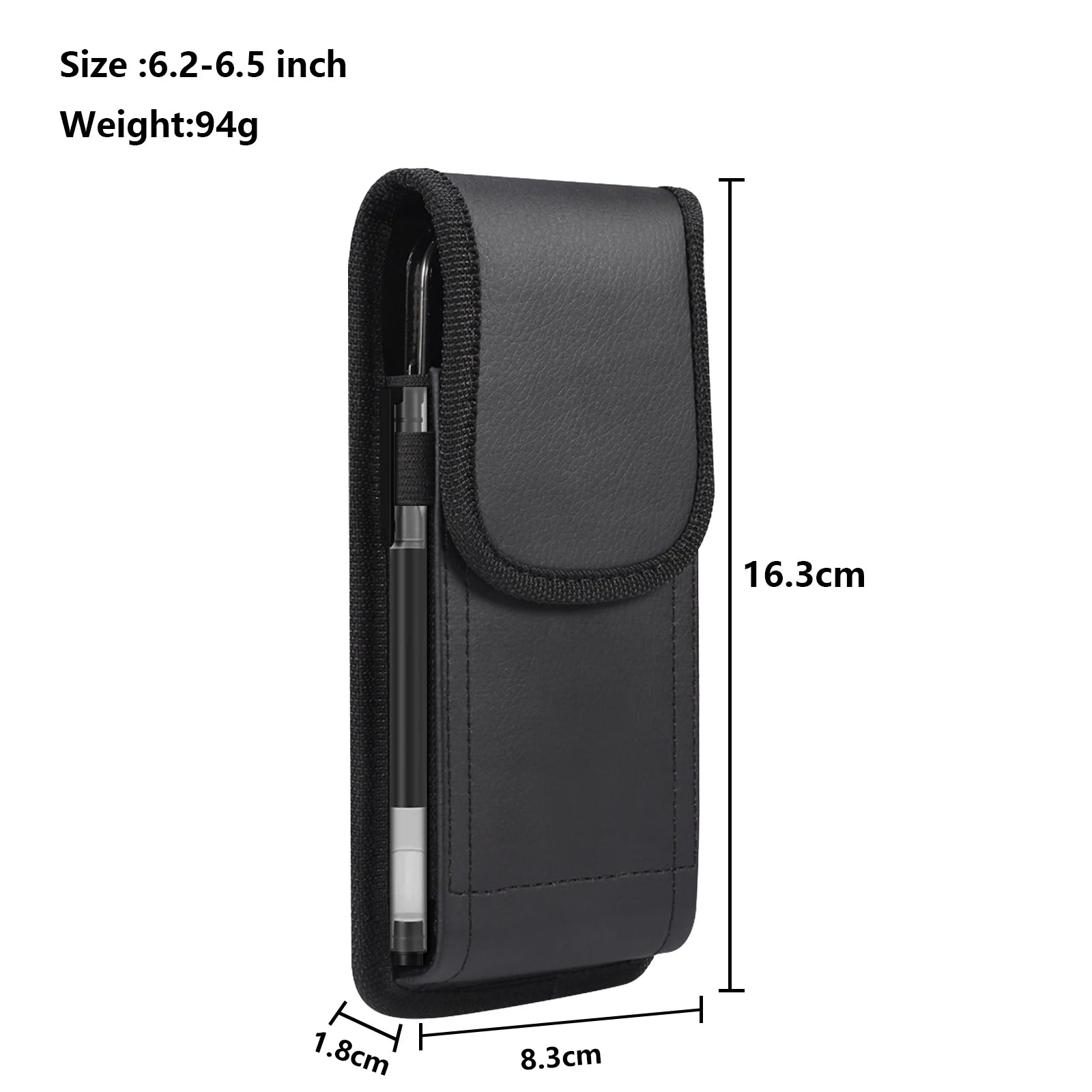 PU Leather Phone Case Phone Pouch for iPhone Samsung Huawei Xiaomi Vertical Flip Waist Bags Belt Clip Cover Phone Bag
