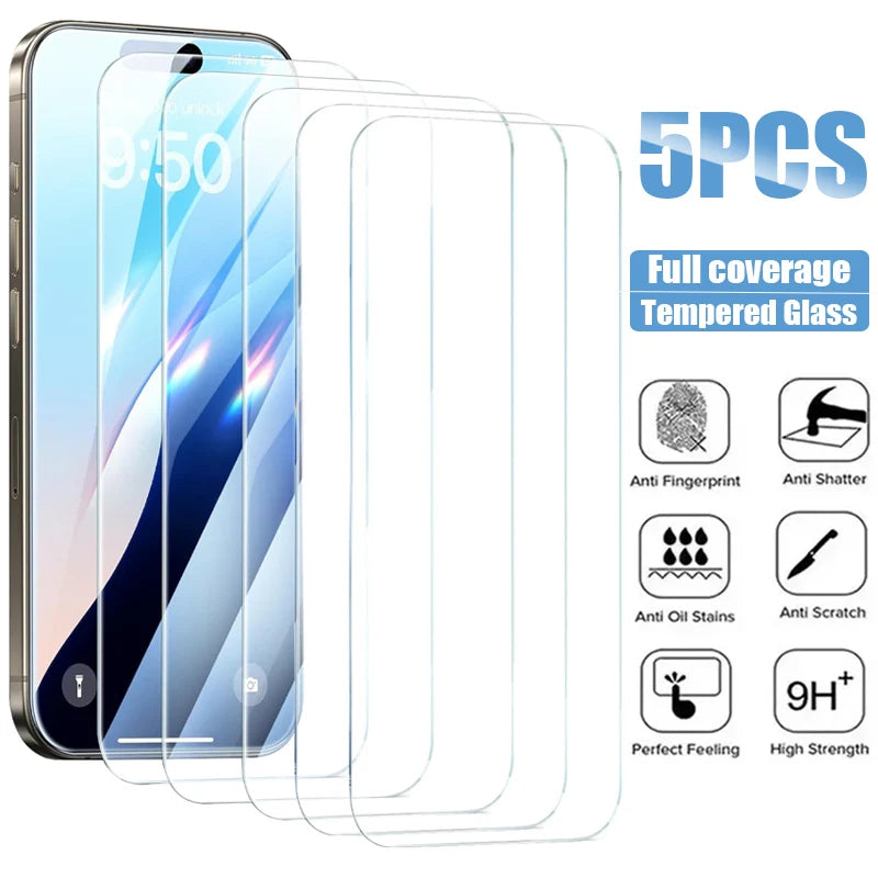 For iPhone 13 5Pcs Glass