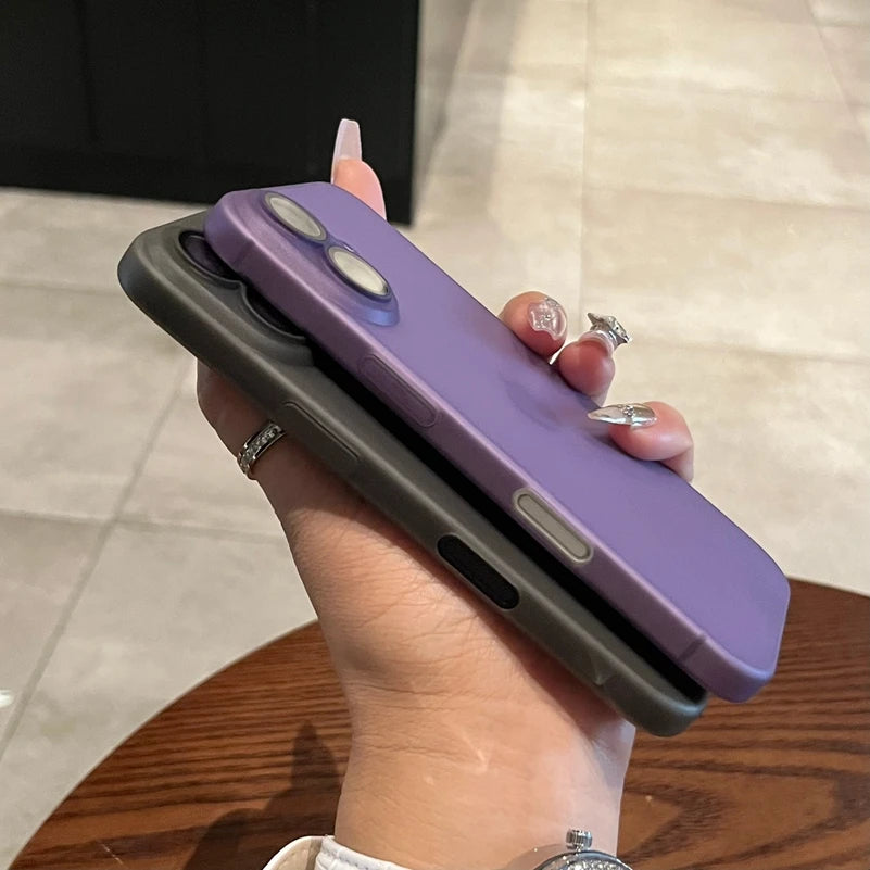 Ultra Thin PP Case For iPhone 16 15 14 13 12 11 Pro Max Slim Matte Cover For iPhone 16Pro 15Pro Max Slim Clear Shockproof Cases