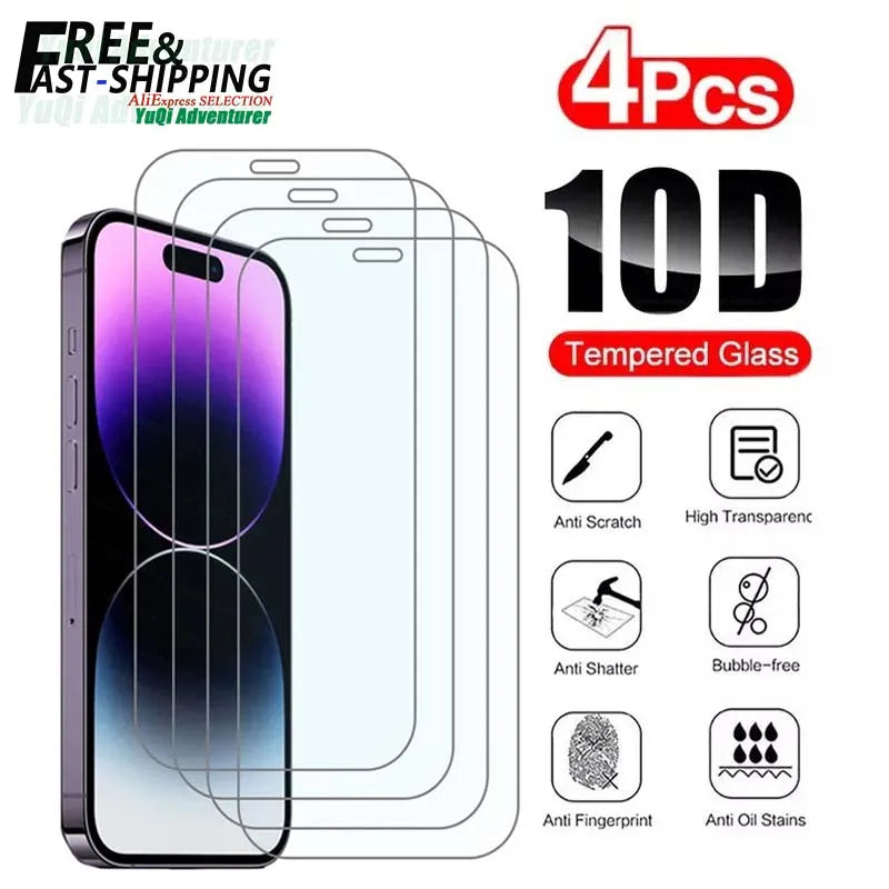For iPhone 16 4PCS Tempered Glass
