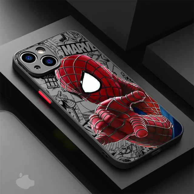 Spider-Man Venom Cover Phone Case for iPhone 11 12 Mini 13 14 16 15 Pro 15 16 Pro Max Matte Hard Shell