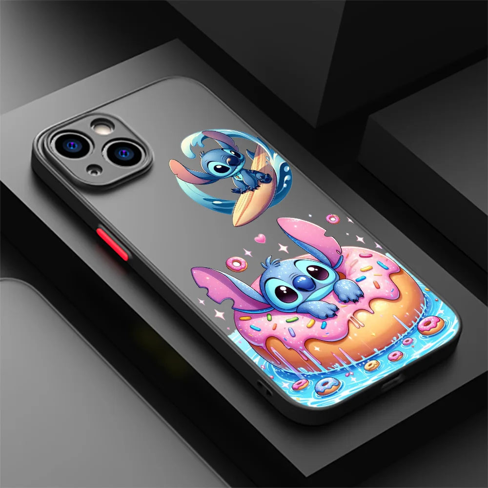 Stitch Angel Art Phone Case for iPhone XR X 14 16 Plus XS Max 8 Plus 13 Mini 15 Pro Max 12 11 Pro 7 12 Pro Matte Cover