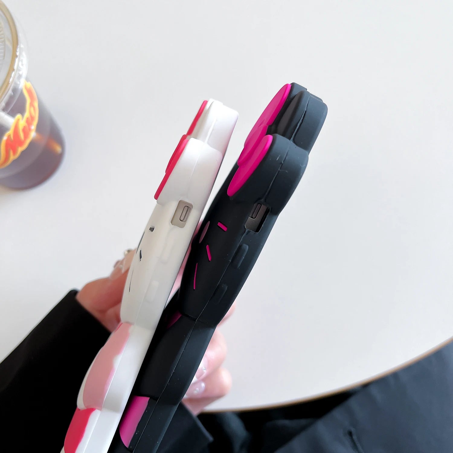 For iPhone 11 12 mini 13 Pro 14 Plus 15 16 Pro Max XS XR X 7 8 SE 2020 Hello Kitty 3D Silicone Soft Phone Case