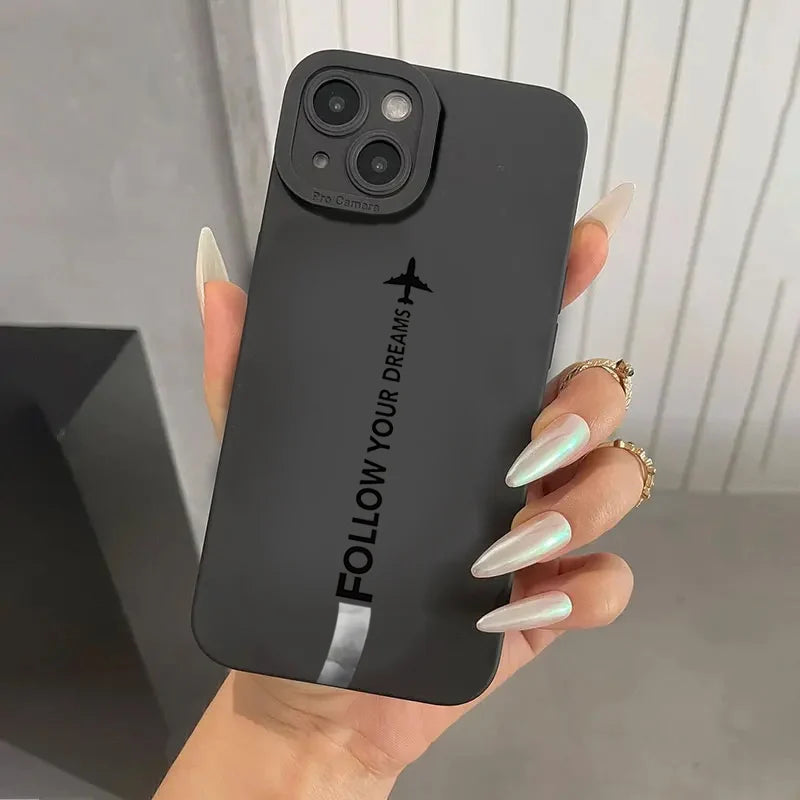Travel-nspired Airplane Route Desian Phone Case For iPhone 15 14 13 12 11 16 Pro Max Mini 16E 7 8 Plus X XR XS SE2 Soft Cover