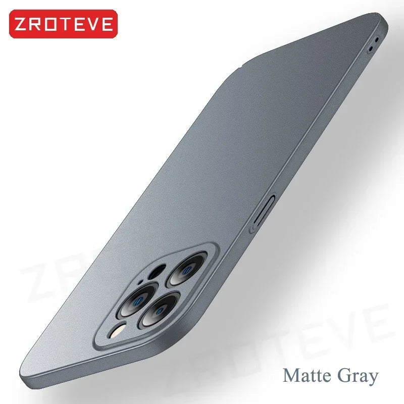 For iPhone 16 15 14 13 12 Pro Max Case  Luxury Slim Matte Hard PC Cover For iPhone16 iPhone14 iPhone15 Plus Phone Cases