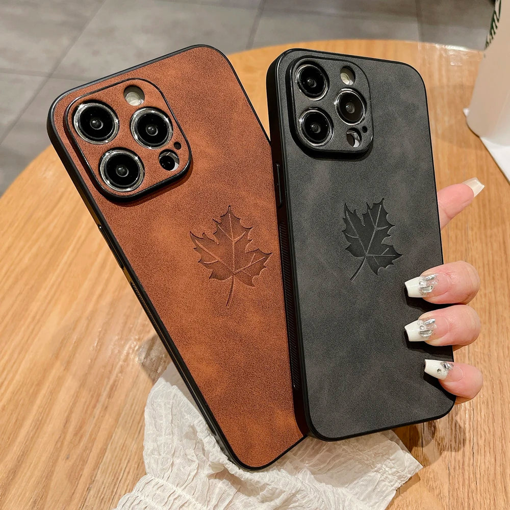 Leather Retra Case For iPhone 16 15 14 13 12 11 Pro Max Plus iPhone15 iPhone14 iPhone13 iPhone12 iPhone11 Comfortable Full Cover