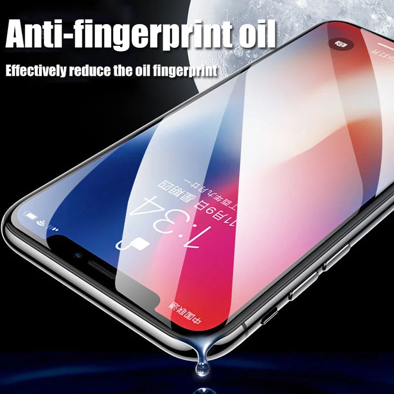 4PCS Full Tempered Glass for iPhone 13 15 16 14 11 12 Pro Max 13 Mini Screen Protector on for iPhone Xr X Xs 7 8 Plus SE 2020