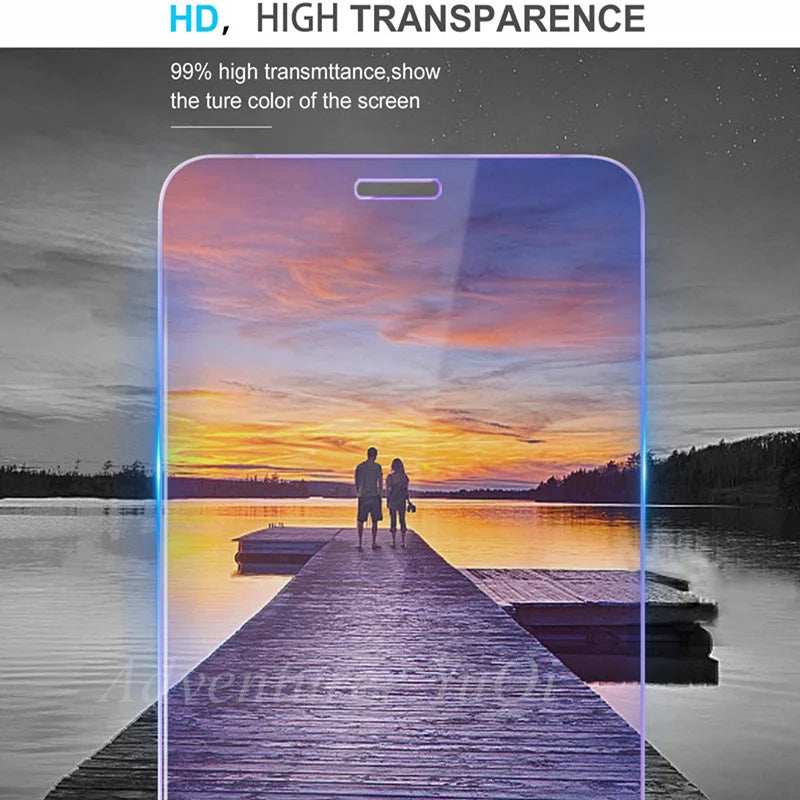 2pcs Anti Blue Ray Light Tempered glass For iPhone 16 15 14 13 12 11 Pro Max Mini SE2020 XR XS X 7 8 6 6S Plus Screen Protector