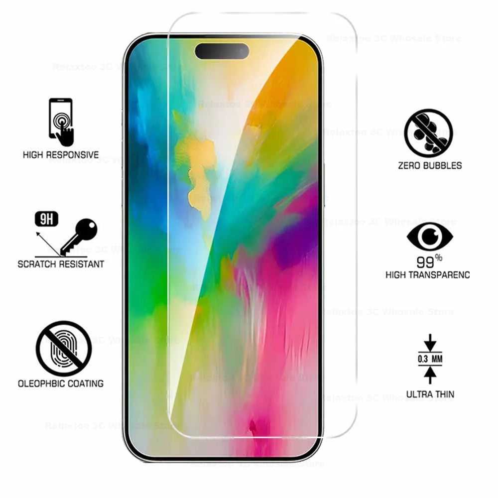 iPhone16Pro Tempered Glass Case For Apple iPhone 16 Pro Max Protective Glass Ifone 16Pro Max 16 Plus 16e Screen Protector Film