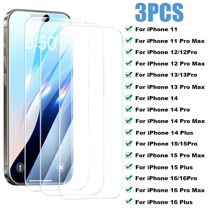 For iPhone 16 Plus 3PCS Glass