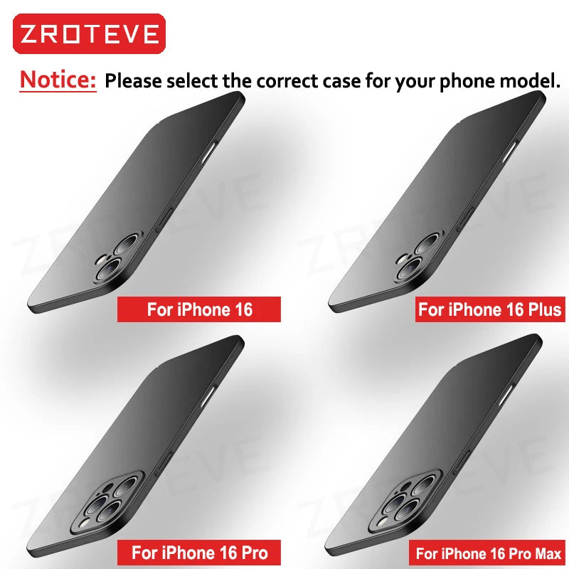 For iPhone 16 16e 15 14 13 12 11 Pro Max  Slim Matte Hard PC Cover For iPhone13 Mini iPhone16 Plus SE2 SE 2022 Phone Case
