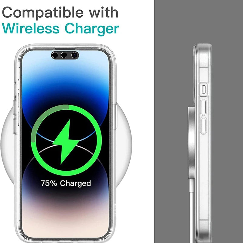 360 Full Body PC+TPU Shockproof Protective Case Cover For iPhone 14 15 16 Pro max 13 12 11 X XS XR 7 8 Plus SE 2020