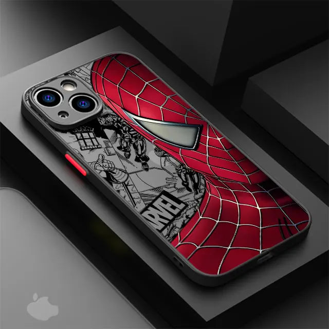 Spider-Man Venom Cover Phone Case for iPhone 11 12 Mini 13 14 16 15 Pro 15 16 Pro Max Matte Hard Shell