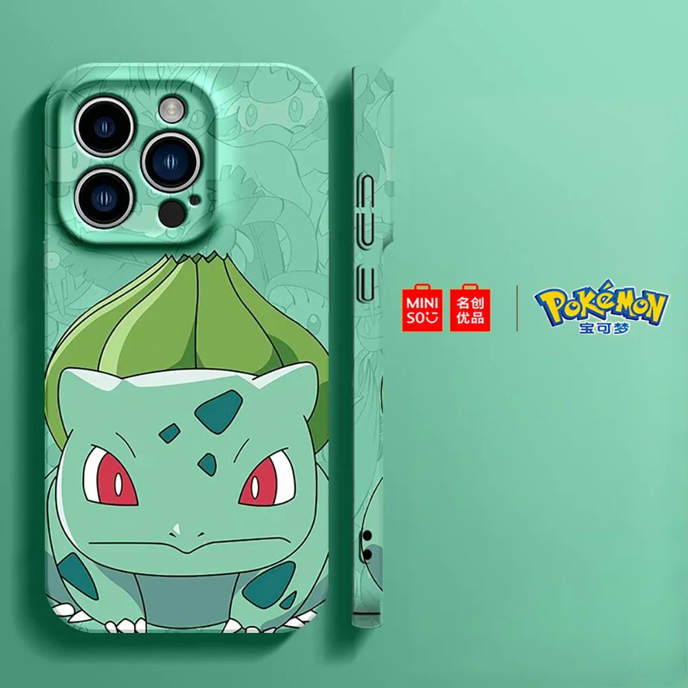 Pokemon Collaboration Pikachu Gengar Phone Case For iPhone 15 14 13 11 12 16 Pro Max Plus Stiff Hard Phone Case
