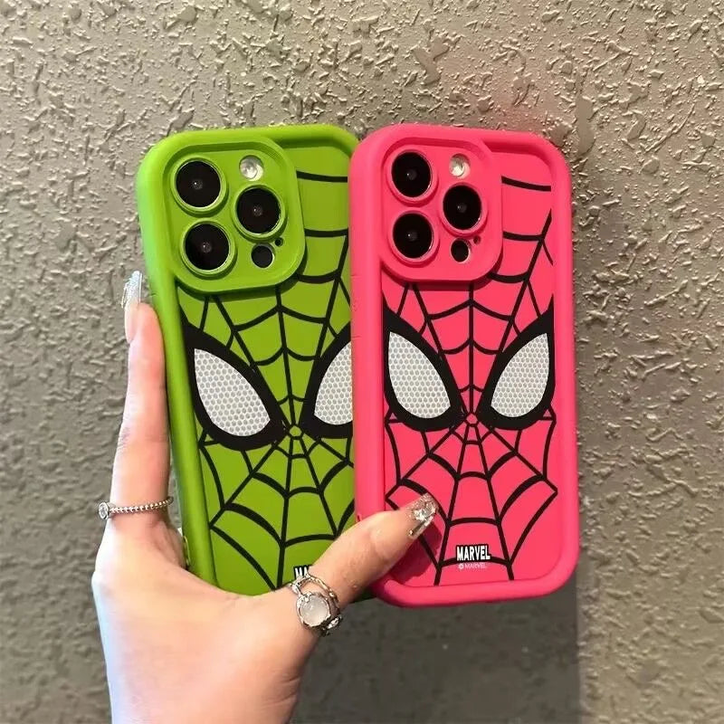 Marvel Spider Man Plain Multistep TPU Phone Case For iPhone 16 15 14 13 12 11 Pro Max XR XS 7 8 Plus Soft Silicone Cool Cover