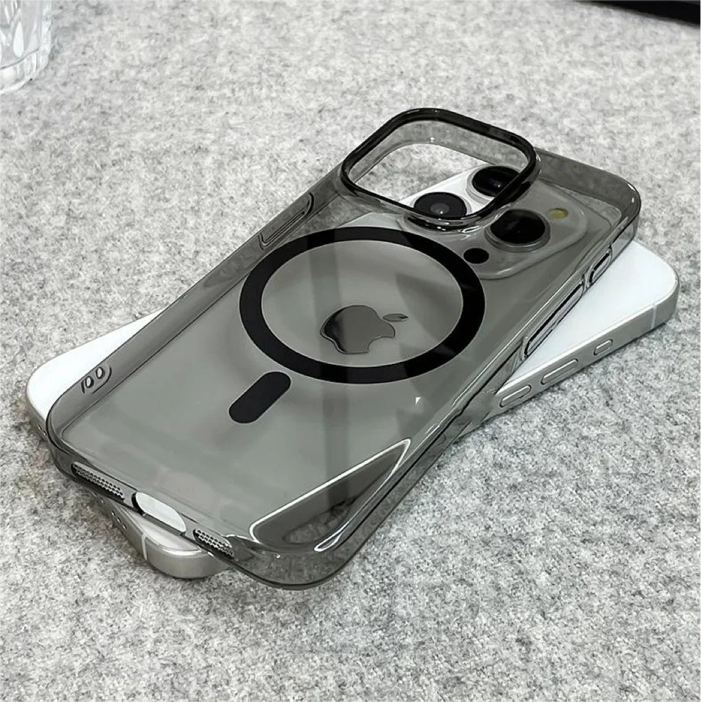 Original Ultra Thin For Magsafe Transparent Case For iPhone 16 15 14 13 12 Pro Max Magnetic Wireless Charge Glossy Clear Cover