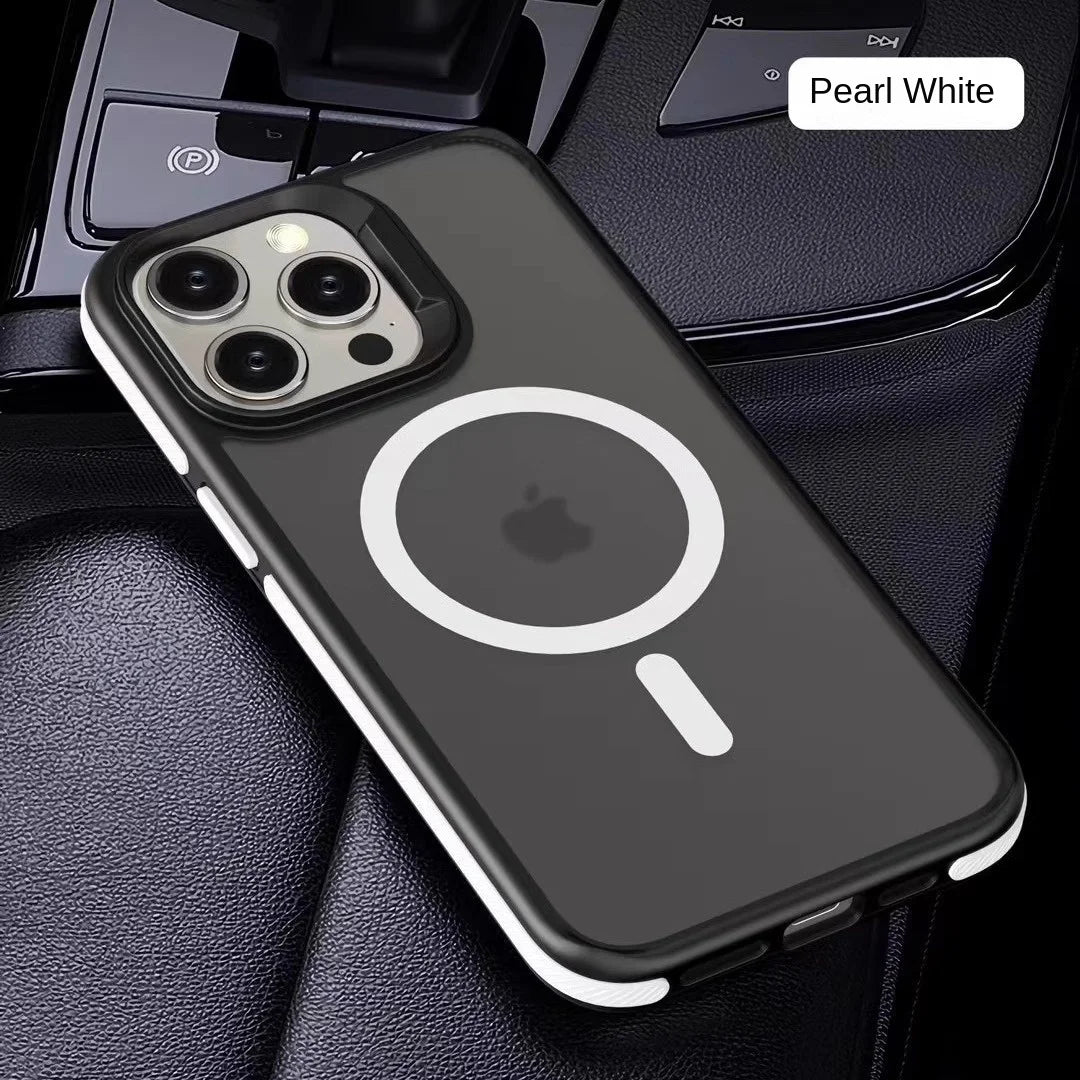 Magnetic Luxury Matte Translucent Armor Shockproof Case For iPhone 16 15 14 13 12 11 Pro Max Plus Magsafe Wireless Charge Cover