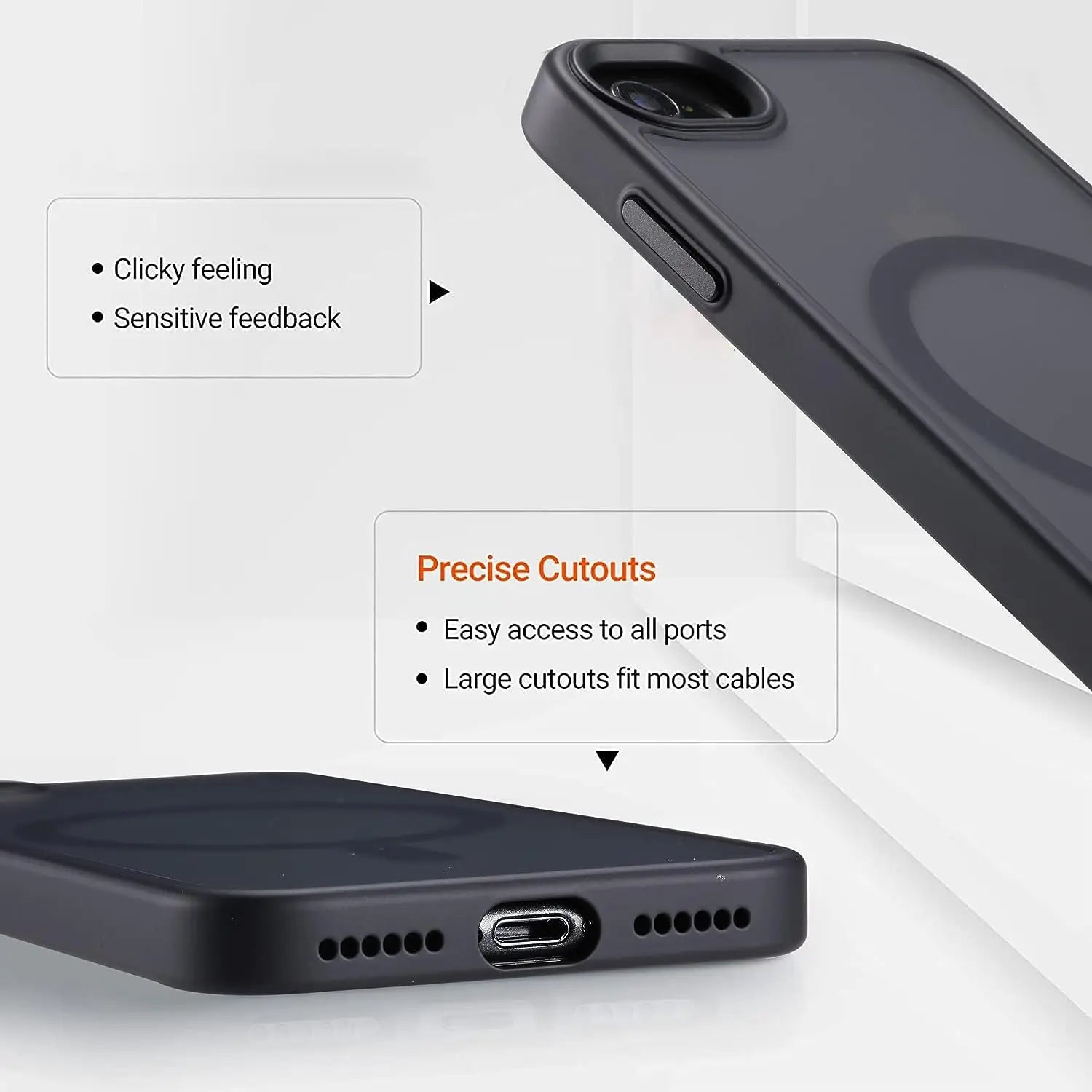 Magnetic Case For Magsafe Mag Safe iPhone SE 3 2 2022 2020 8 16 E 16e 16Pro 15 Pro Max 14 Plus 13 12 11 Black Cover Accessories
