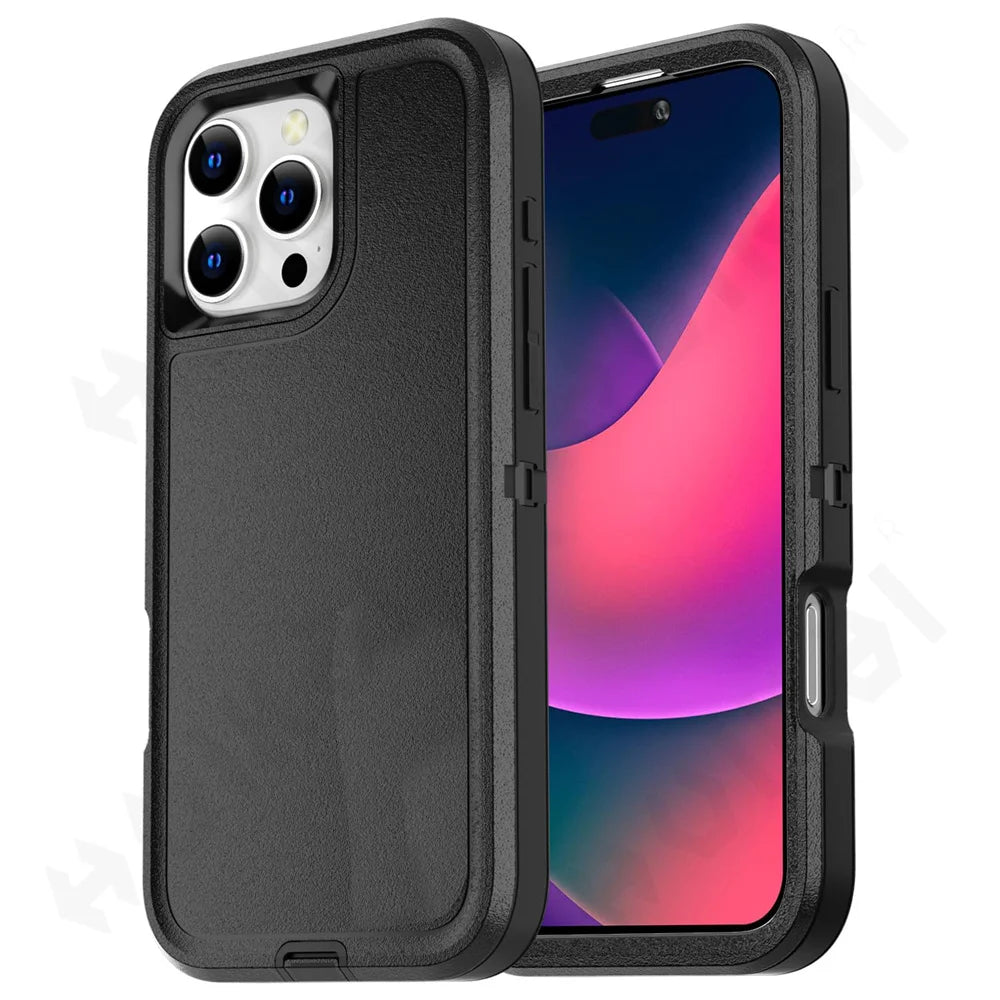 Case For iPhone 16 15 14 13 12 11 Pro Max XS XR 8 7 6 Plus Heavy Duty Shockproof Anti-Scratch Rugged Protective with Full Cover