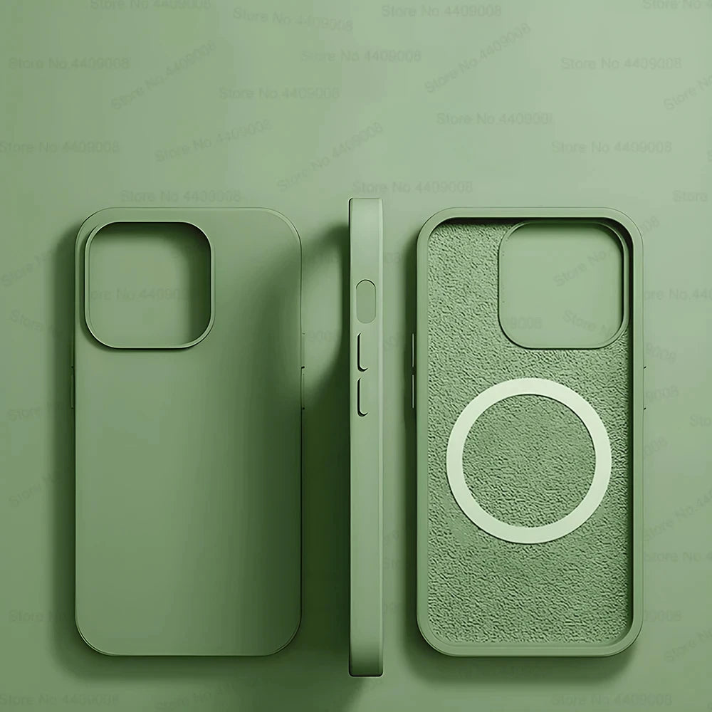 For Magsafe Liquid Silicone Magnetic Case For iPhone 16 15 13 12 11 14 Pro Max 16 Plus Wireless Charging Shockproof Accessories